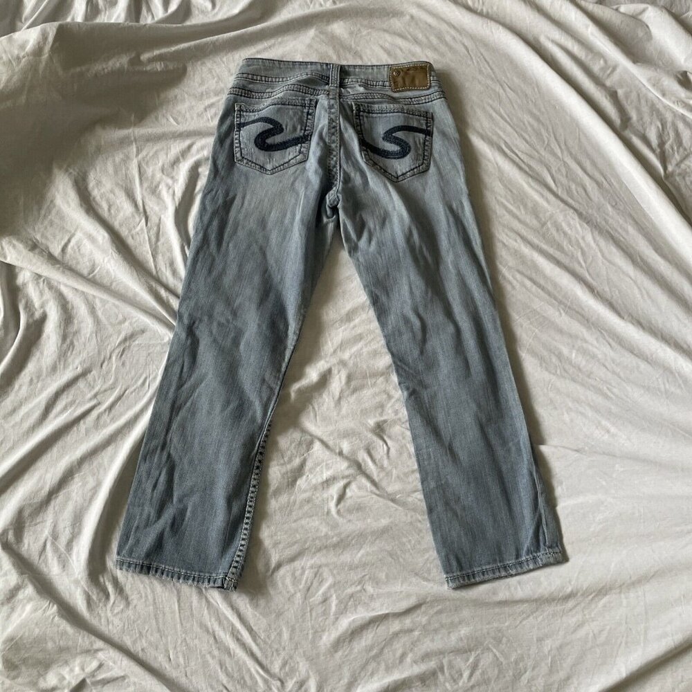Silver Jeans Co. Suki Capri Light Wash Denim Womens W27 Western Glove Works